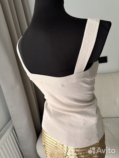 Топ caroll винтаж трикотаж франция y2k