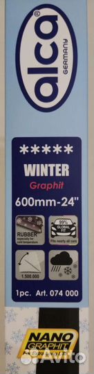 Щетка стеклоочистителя alca winter 600mm-24