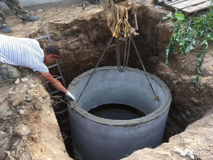 Септик без откачки с переливом