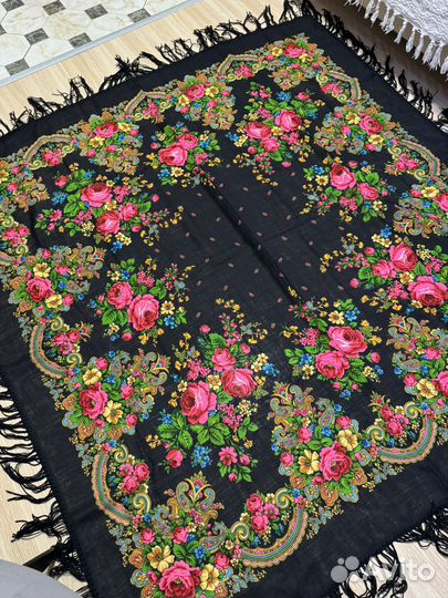 Павловопосадский платок шерсть