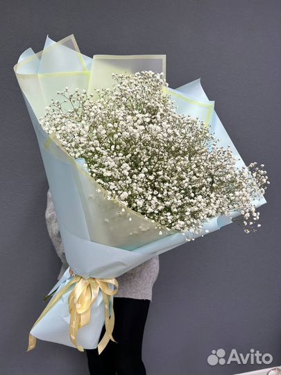 Цветы гипсофила.букет гигант из гипсофил.доставка