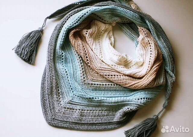 Шаль Бактус новый ручная работа