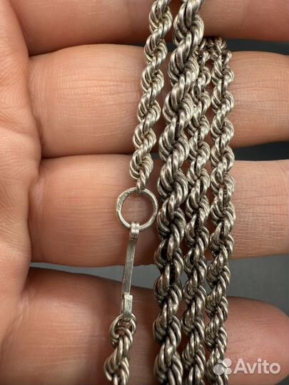 Серебряная цепь колье