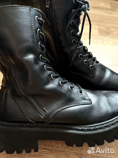 Ботинки кожаные зимние