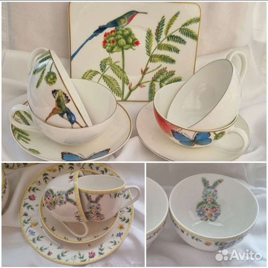 Чайные пары чашки тарелки пиалы Виллерой новые