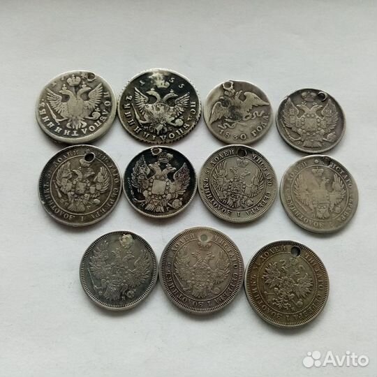 Монеты с монисто, серебро, оригинал