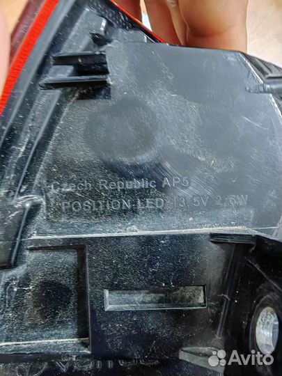 Фонарь задний левый Шкода Рапид