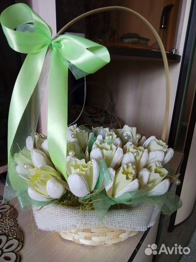 Красивый букет из бумажных цветов (подарок на др)