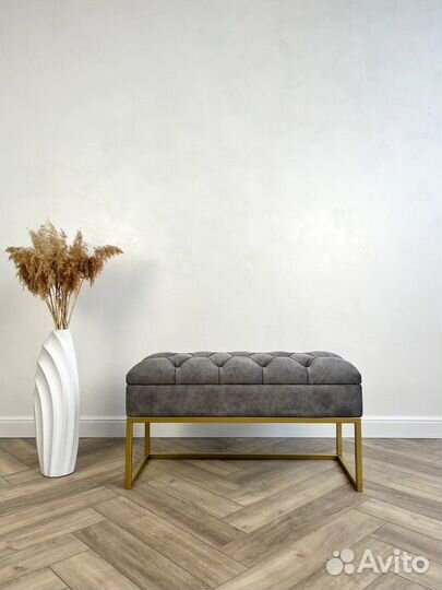 Консоль 150*30см на каркасе шлифованная сталь