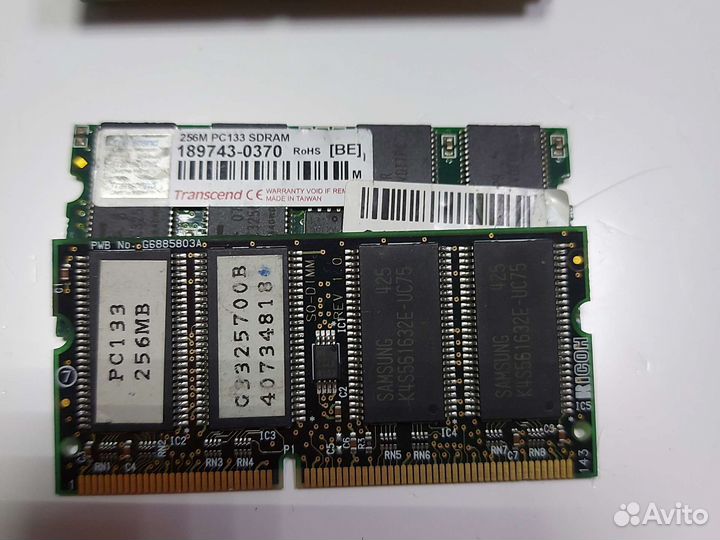 Память So-dimm SD-RAM 256 / 512MB PC133 для ноутб