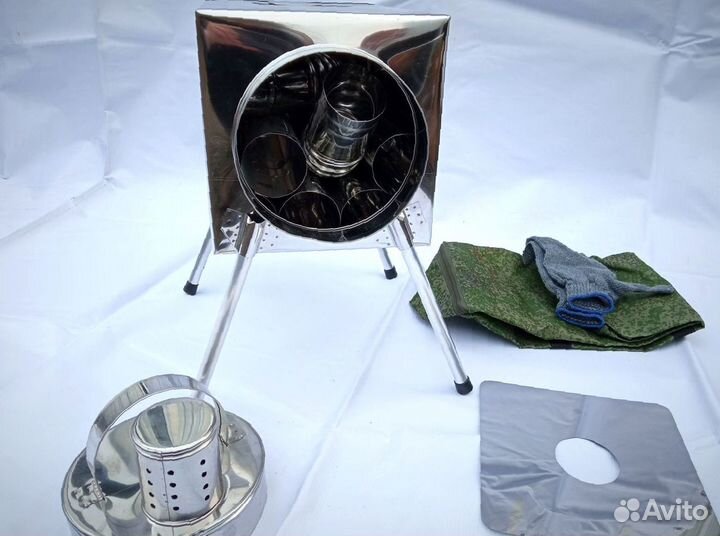 Печь туристическая Малая на 15 л. без экранов