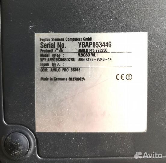 Ноутбуки fujitsu-siemens amilo Pro V20350. На запч