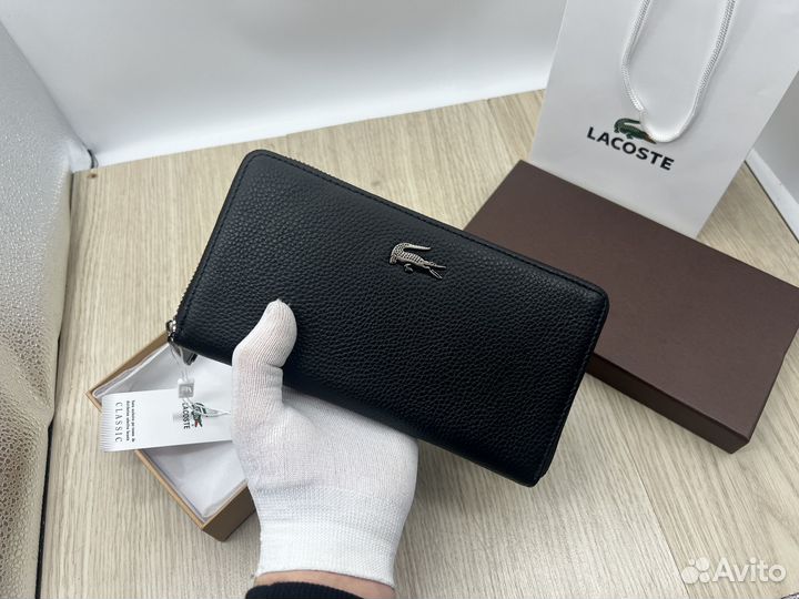 Кошелёк кожаный мужской Lacoste