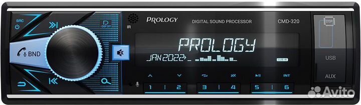 Автомагнитола Prology CMD-320 1DIN 4x55Вт v4.2 пду