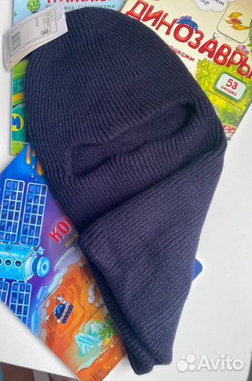 Зимняя шапка балаклава шлем для мальчика 52-54