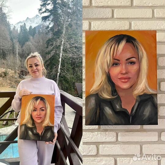 Портрет маслом на заказ. Ручная работа