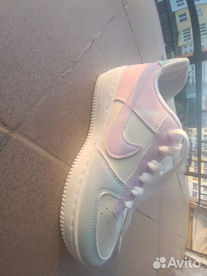 Кроссовки nike air force 1 Летние белые хамелеоны