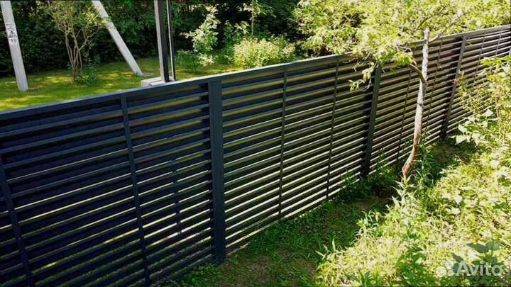 Забор с воротами для дачи