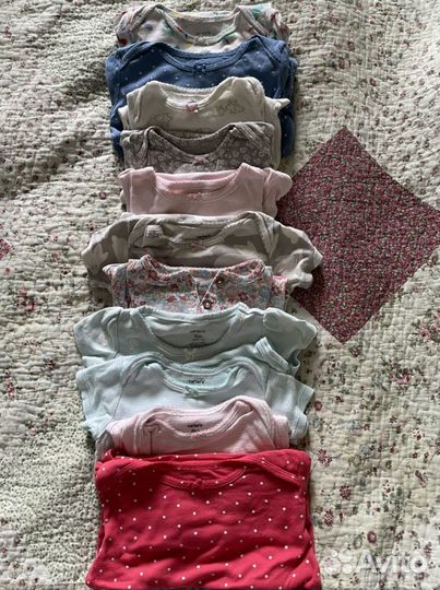 Боди, слипы, 0 до года next, carters, mothercare