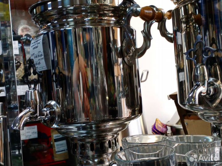 Самовар на углях 5 л и 7 л с трубой