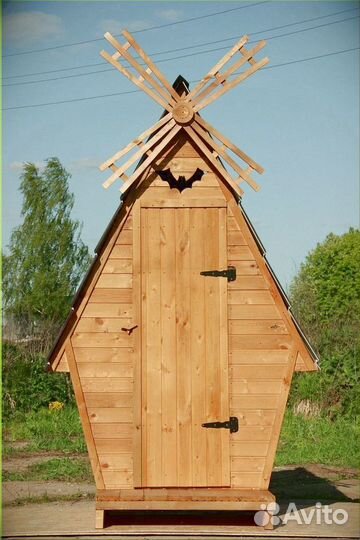 Уличный туалет деревянный Ч404