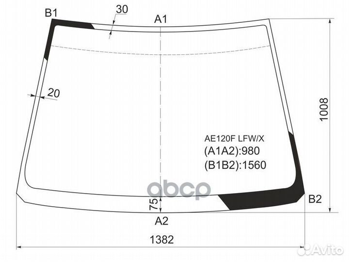 Стекло лобовое toyota corolla spacio 01-07/vers
