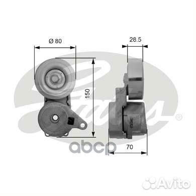 Ролик натяж.поликл.ремня 7808-21313 T38413 Gates