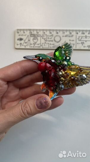 Брошь крупная ручная работа