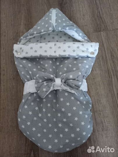 Конверт для новороденного и плед