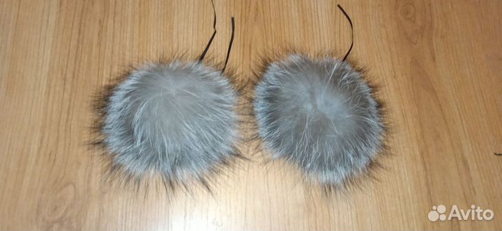 Мех помпоны лиса новые