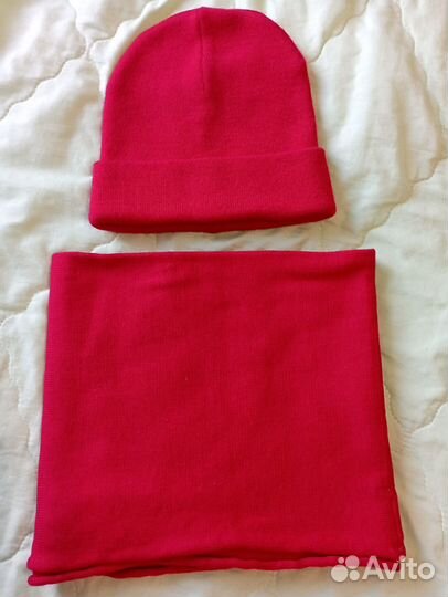 Комплект шапка и снуд женский