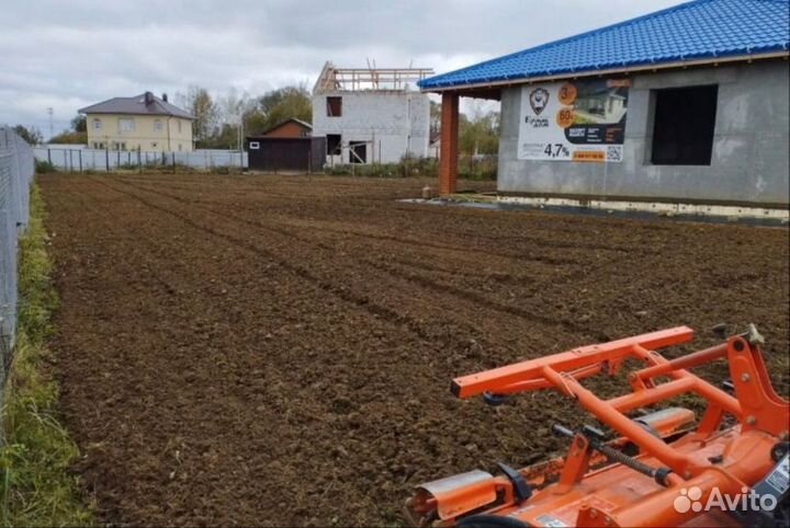 Благоустройство участка, газон, покос, вспашка