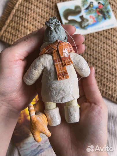 Ватная ёлочная игрушка 