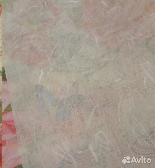 Декупажная карта на рисовой бумаге. А3. Винтаж