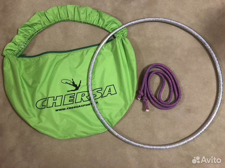Гимнастический обруч, чехол Chersa и скакалка
