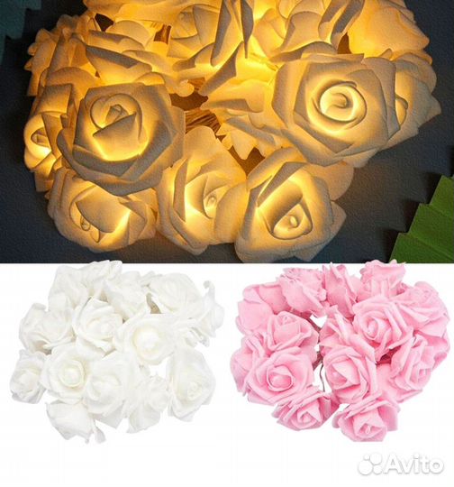 Украшение для декора дома, Белые розы