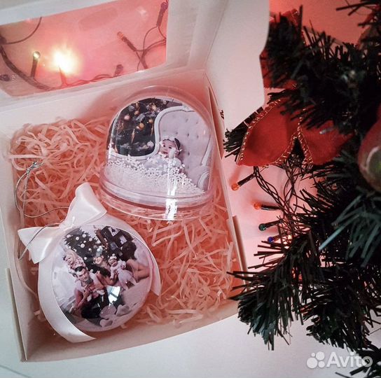 Снежный шар с фото