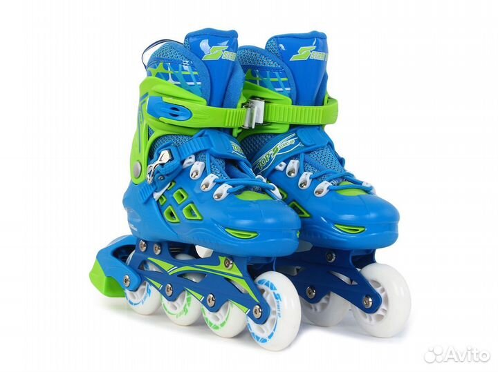 Ролики раздвижные StartUp TOP синий(р.35-38)