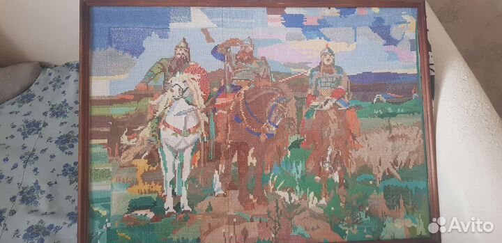 Старинная вышивка, 1960г, картина 