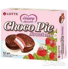 Пирожное Choco Pie Lotte Клубника 336 г