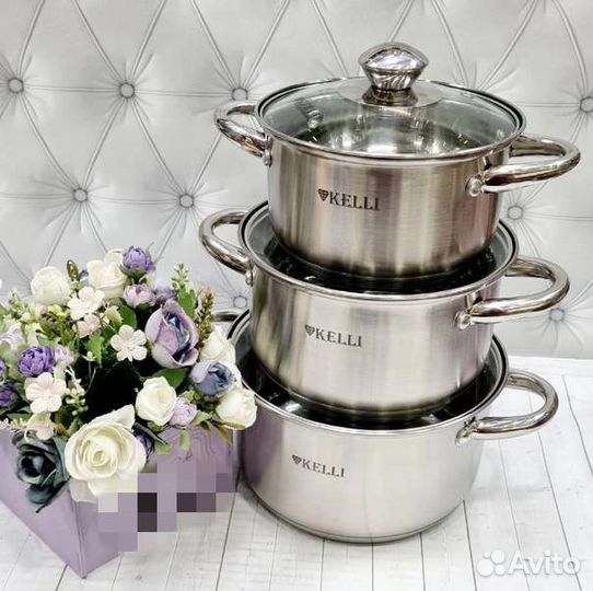 Набор кастрюль из нержавеющей стали