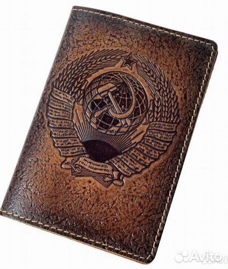 Обложка на паспорт новая кожаная герб СССР