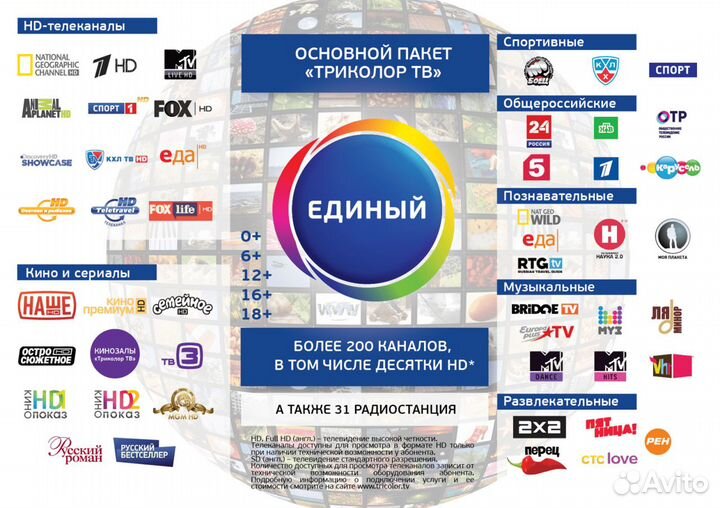 Спутниковое телевидение Триколор тв Комплект