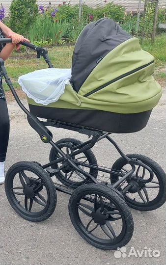 Детская коляска cobabe 2 в 1, экокожа