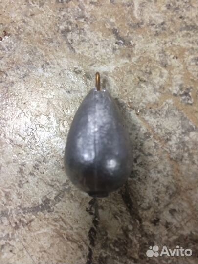 Груз капля рыболовный