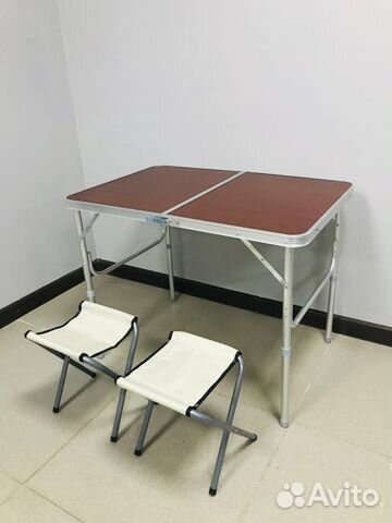 Стол складной раскладной + 2 стула