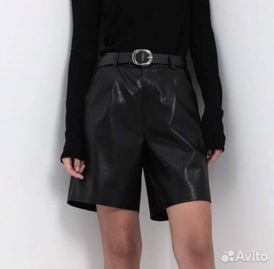 Шорты женские кожаные