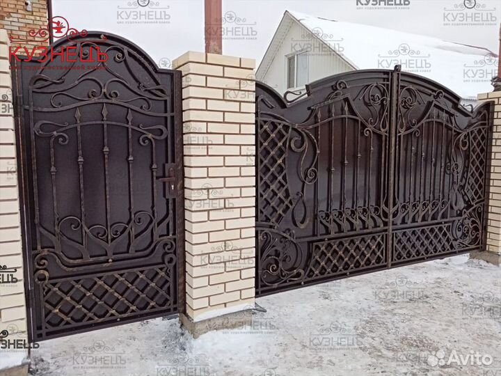 Кованые ворота автоматические