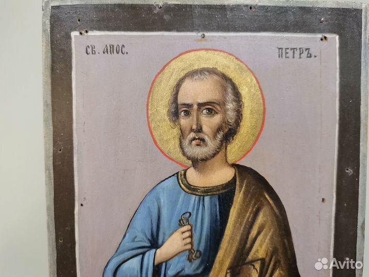 Икона Святой Апостол Петр 19 век редкий именник