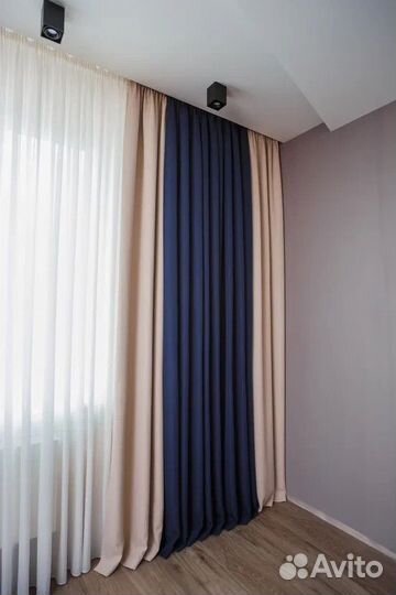 Штора из белой вуали 400х300